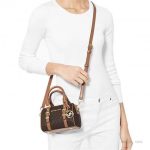 Michael kors MK Bedford 迷你老花波士頓包 手提斜背包 2色