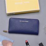 Michael Kors 經典十字紋長夾 多卡位 拉鏈錢包