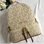 Michael Kors Rhea Zip 中號滿版LOGO後背包 雙拉鏈背包