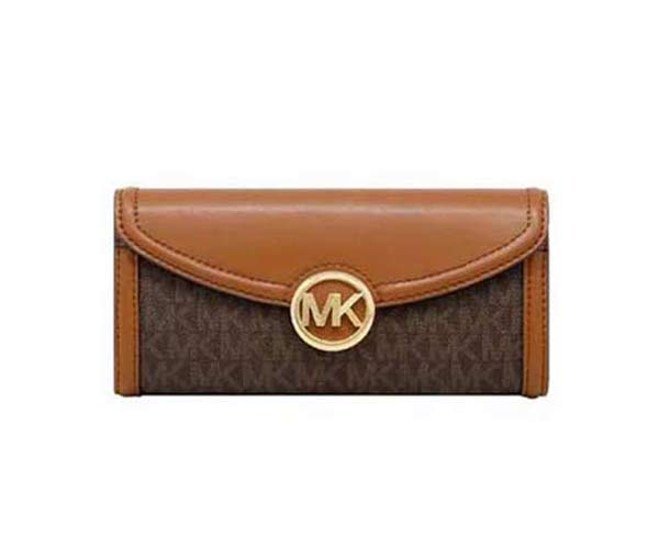 Michael Kors 長款老花拼色復古翻蓋長夾