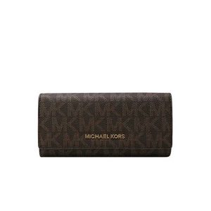 Michael Kors 滿版LOGO防刮皮革長夾 多卡位 錢包