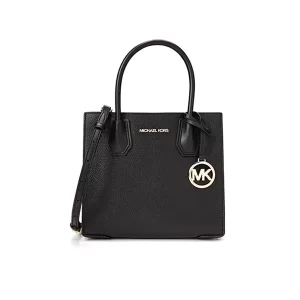 Michael Kors Mercer 荔枝紋皮革托特包 手提斜挎包 黑色