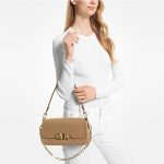 Michael Kors MK Parker 中號皮質單肩包 腋下包 黑色/棕色