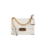 Michael Kors MK Cece 小號皮質鏈條單肩包 黑色/白色