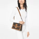 Michael Kors Jessie 中號老花拼色翻蓋斜背包 女款 3色可選