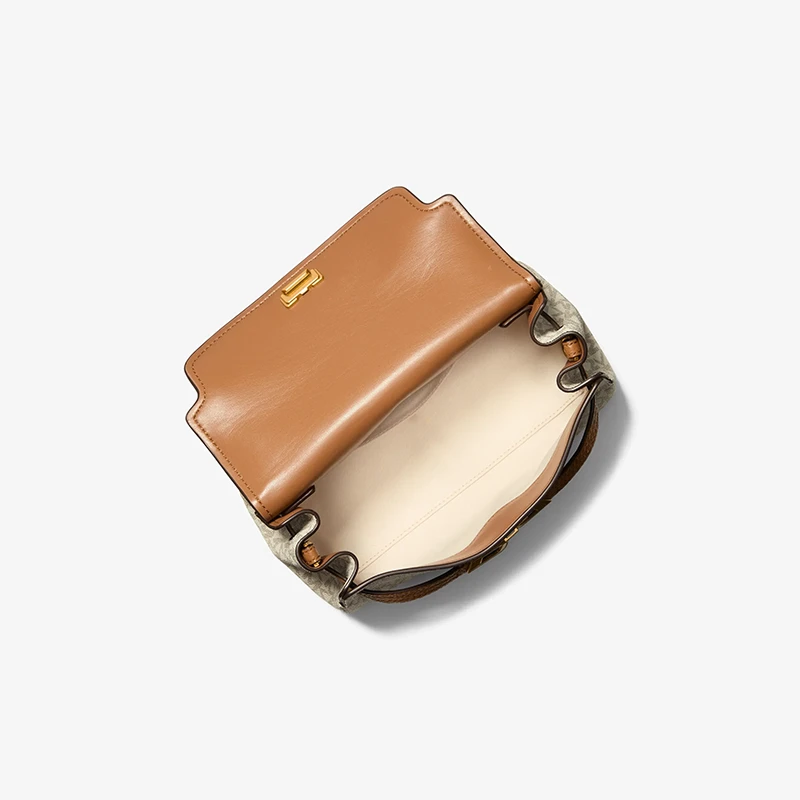 MICHAEL KORS Hamilton 小號經典Logo印花手提斜背包 內部