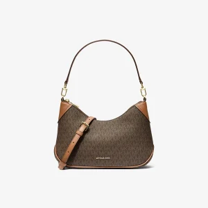 MICHAEL KORS Jet Set 中號經典Logo印花兩用斜背包 深棕色
