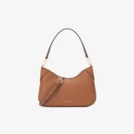 MICHAEL KORS Jet Set 中號荔枝紋皮革單肩斜背包 棕色