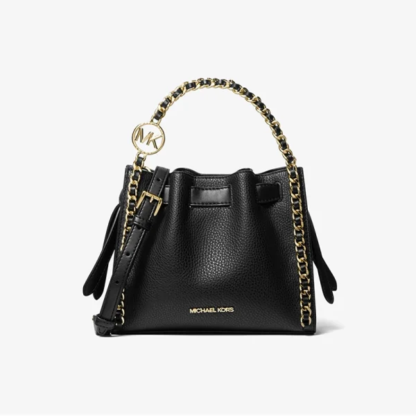 MICHAEL KORS Mina 小號皮質鏈條斜背包 MICHAEL KORS Mina 小號金色鏈條斜背包